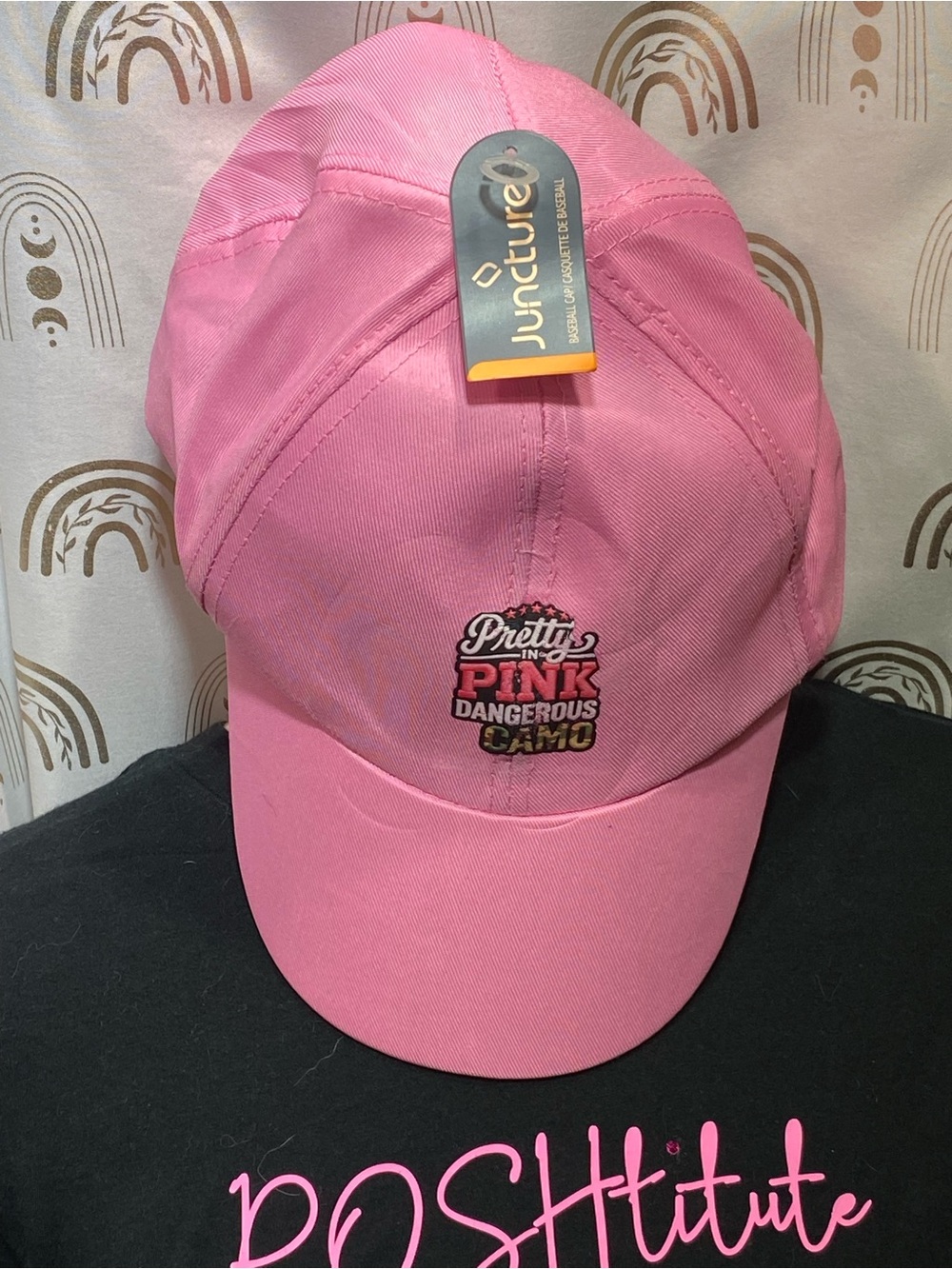 Pretty in Pink Dangerous Camo Pink Baseball Cap by